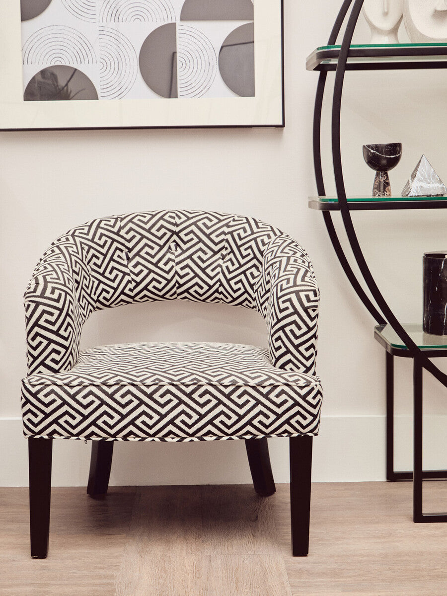 Left Half Moon Black Shelf Unit