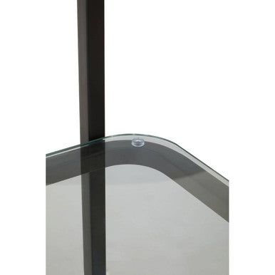 Left Half Moon Black Shelf Unit
