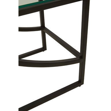 Left Half Moon Black Shelf Unit