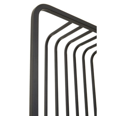 Five Tier Black Glass Shelf Unit
