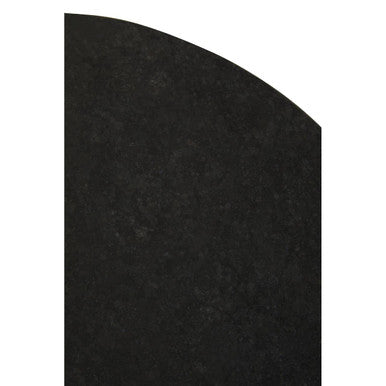 Black Marble Top Side Table with Gold Geometric Base
