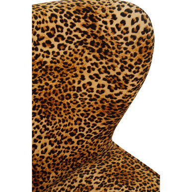 Cefena Leopard Print Velvet Chair