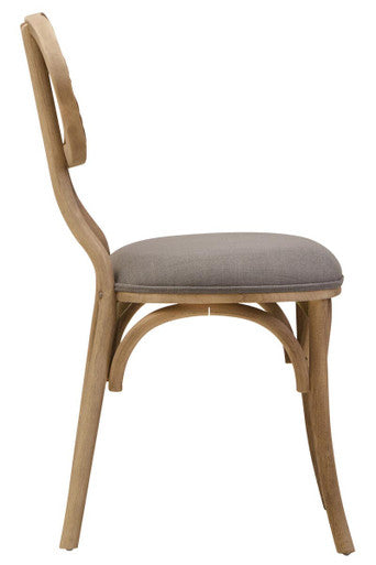 Grey Wash Elm Dining Chair with Cane Back