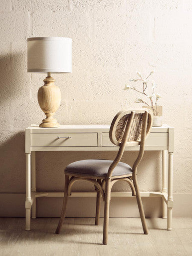 Grey Wash Elm Dining Chair with Cane Back