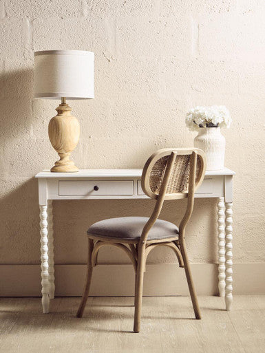 Grey Wash Elm Dining Chair with Cane Back