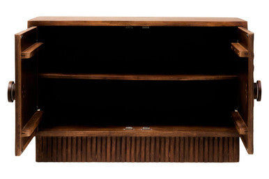 Two Door Mango Wood Carved Sideboard