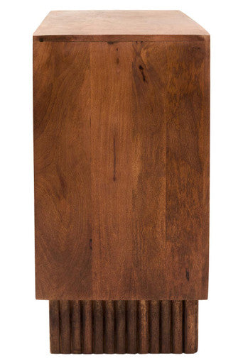 Two Door Mango Wood Carved Sideboard