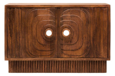 Two Door Mango Wood Carved Sideboard