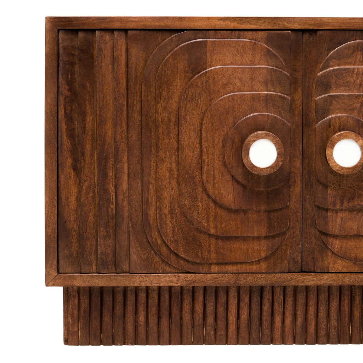 Two Door Mango Wood Carved Sideboard