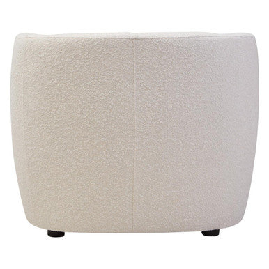Textured Cream Curved Chair with Black Frame