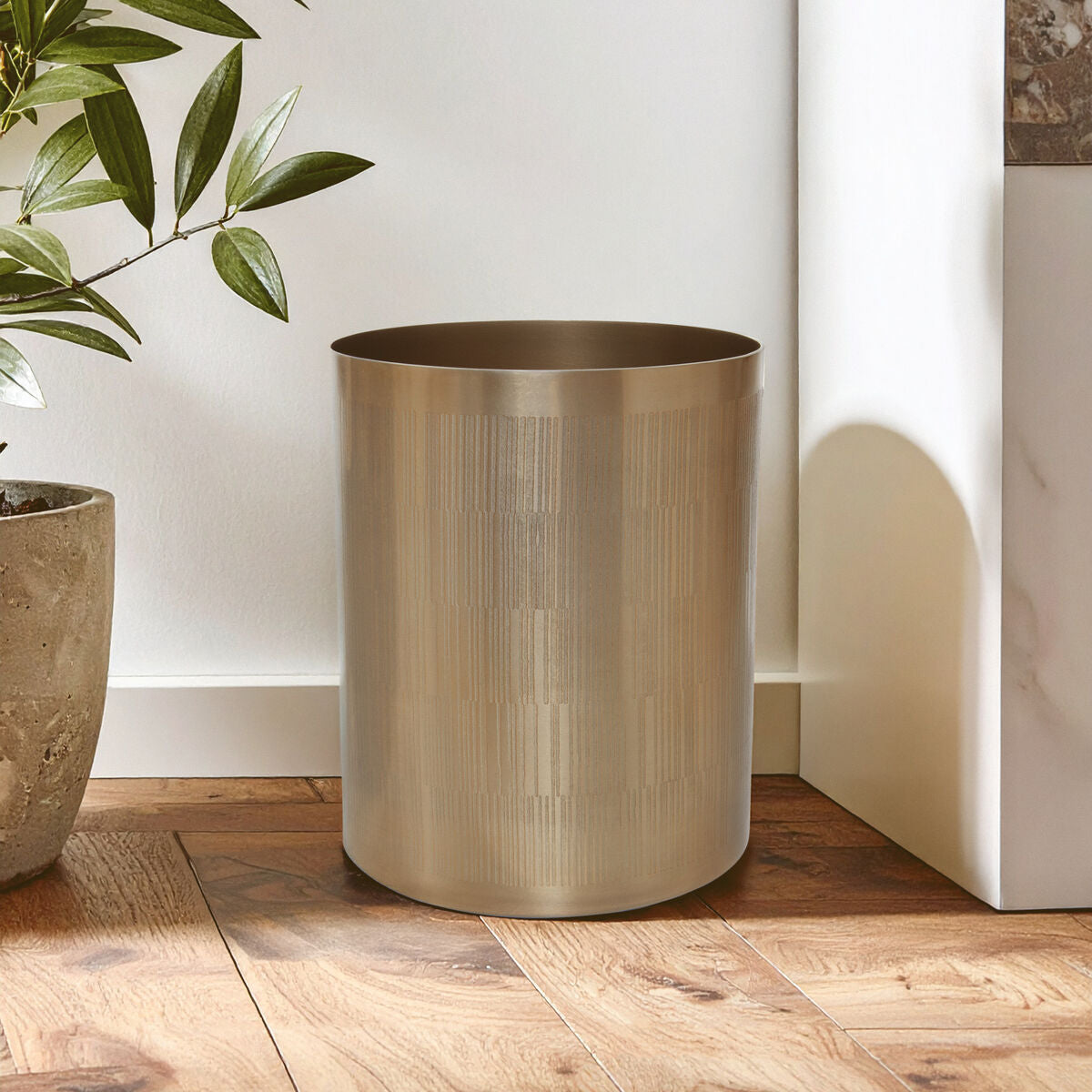 Champagne Finish Waste Bin