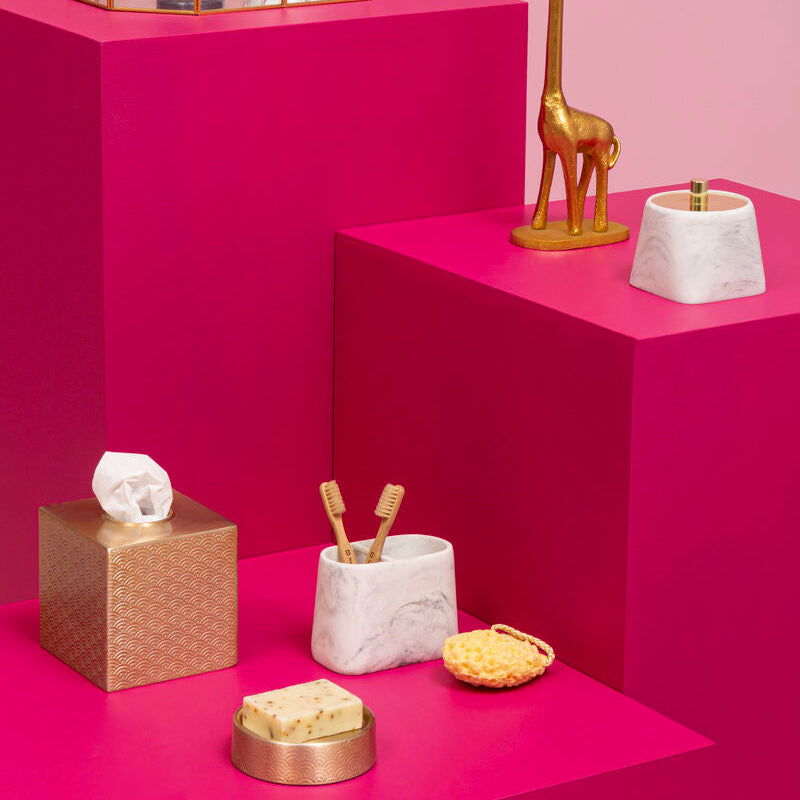 Champagne Aluminium Tissue Box Cover