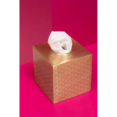 Champagne Aluminium Tissue Box Cover