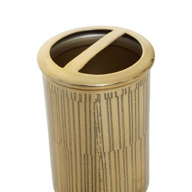 Gold Line Effect Toothbrush Holder
