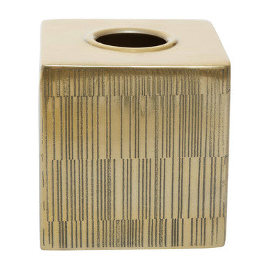 Gold Tissue Box with Line Effect Design