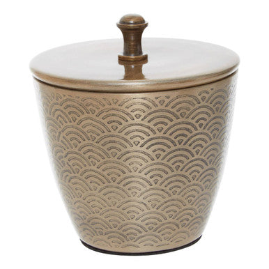 Gold Aluminium Bathroom Jar 300ml