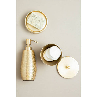 Gold Aluminium Bathroom Jar 300ml
