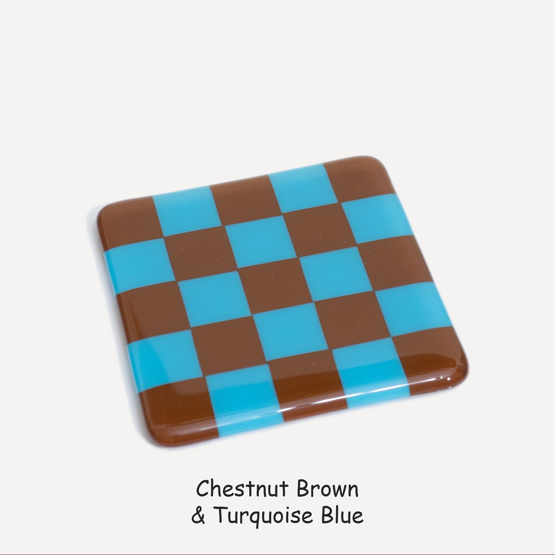 10cm Chequered Dual Colour Coaster Oceanside Collection