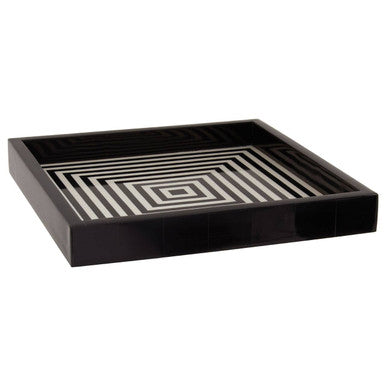 Black and White Square Tray