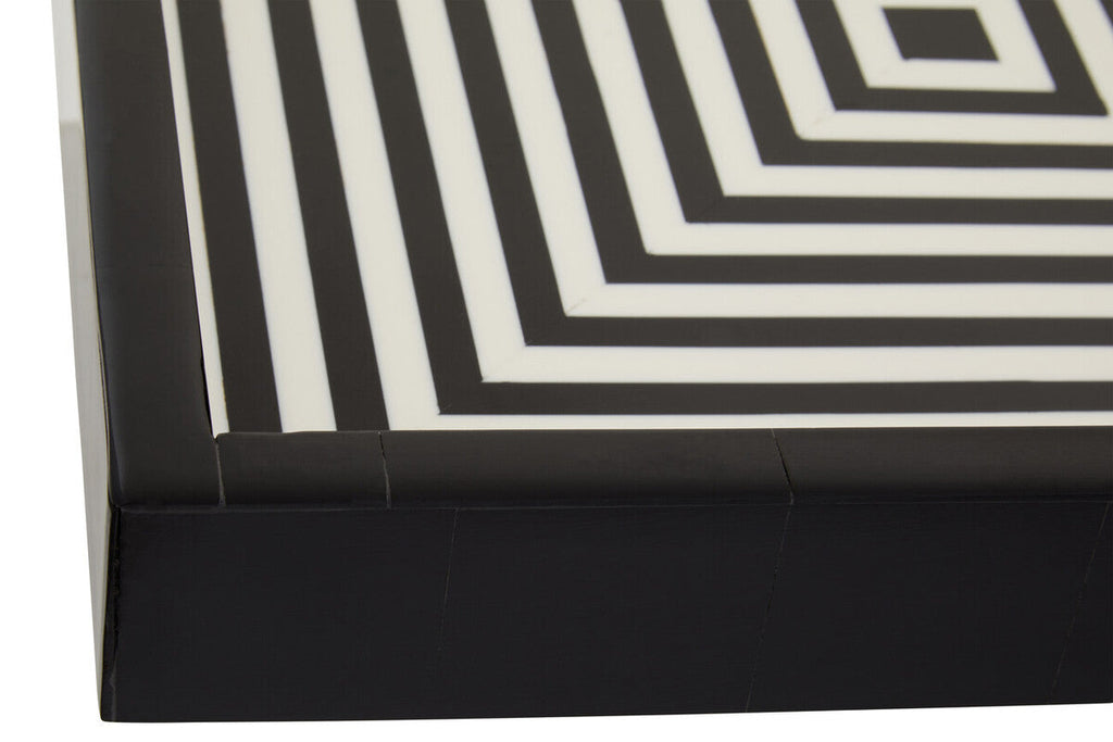 Black and White Square Tray