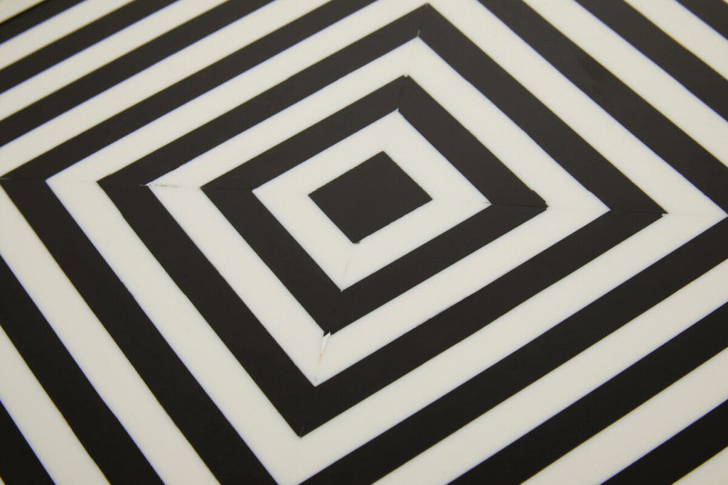 Black and White Square Tray