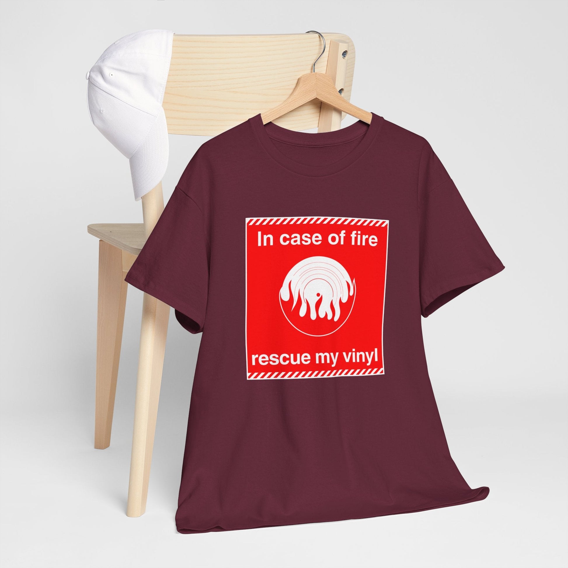 In Case of Fire Save My Vinyl T Shirt