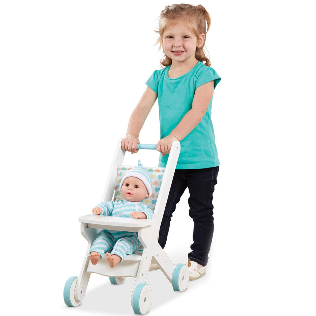 Melissa & Doug Mine To Love - Wooden Play Dolls Stroller
