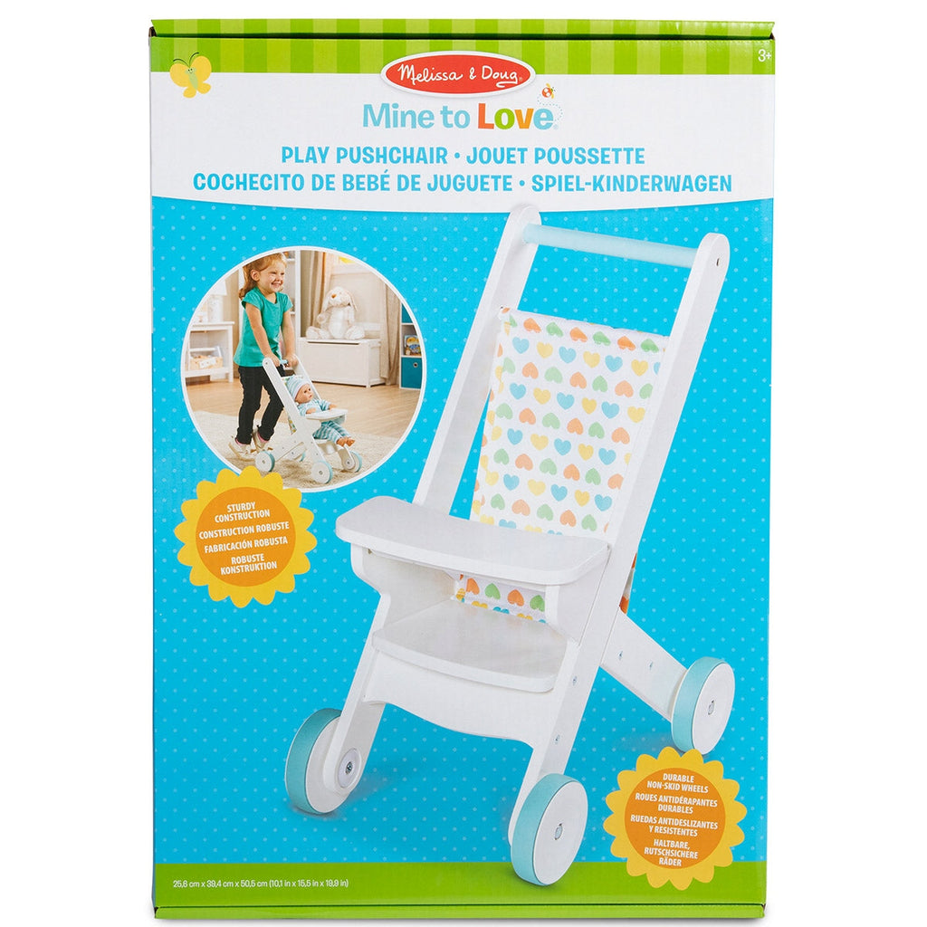 Melissa & Doug Mine To Love - Wooden Play Dolls Stroller