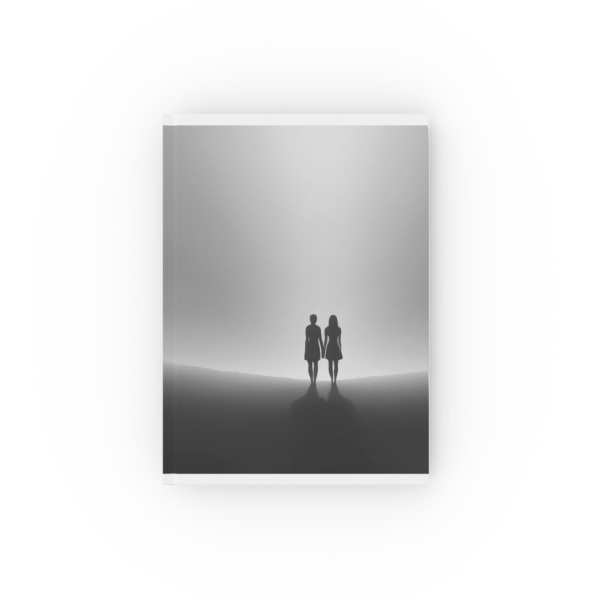 A5 Hardcover Journal with Minimalist Black and White Friendship Design