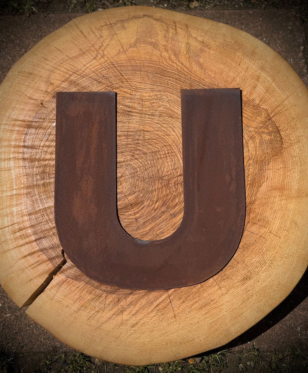 12 Inch Rusty Metal Letters A-Z 0-9