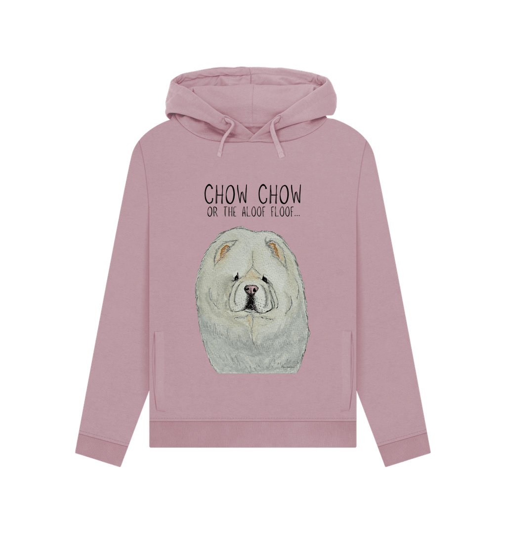 Cream Chow Chow Women's Hoodie with Aloof Floof Design