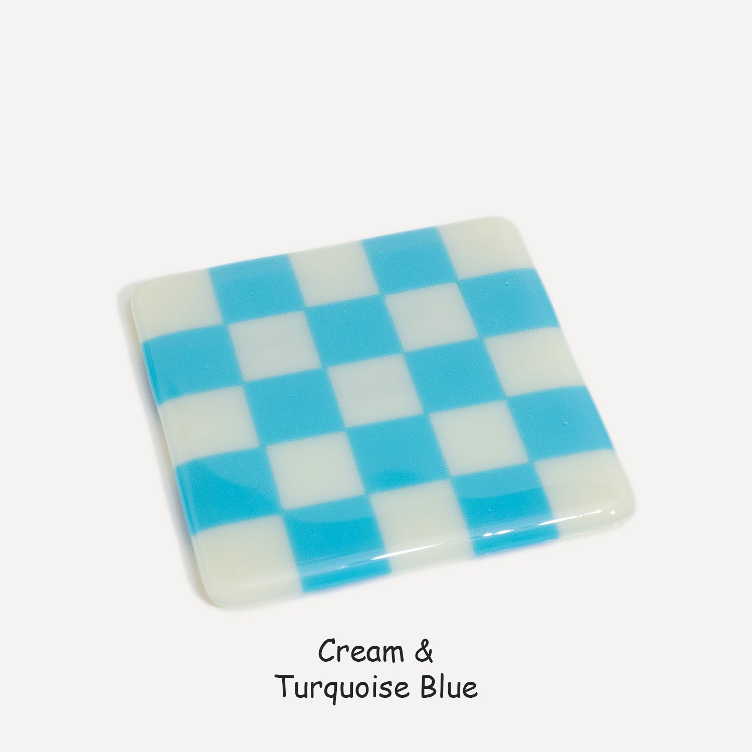 10cm Chequered Dual Colour Coaster Oceanside Collection