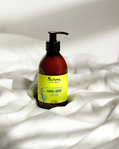 Wild Lemongrass Hand & Body Lotion - Revitalizing & Hydrating with Natural Ingredients by Nurme at www.brixbailey.com