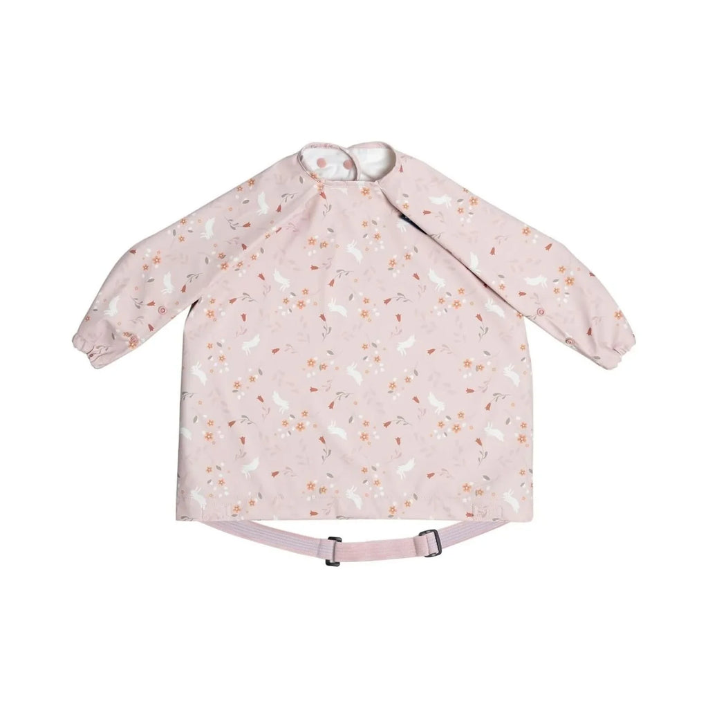 Long Sleeve Coverall Weaning Bib in Botanical Bunnies