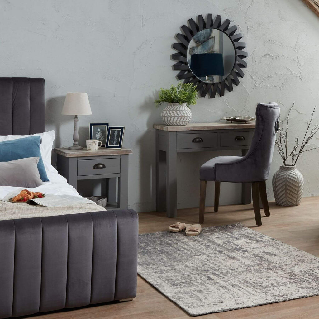 Rustic table lamp with whitewashed wood base and natural linen shade for warm ambient lighting by Sostter at brixbailey.com