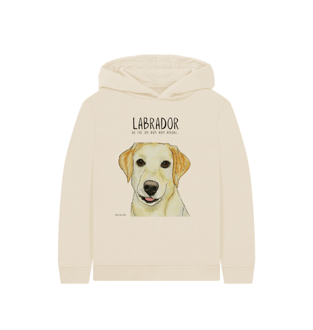 Yellow Labrador Kids Hoodie Snack Mode Activated