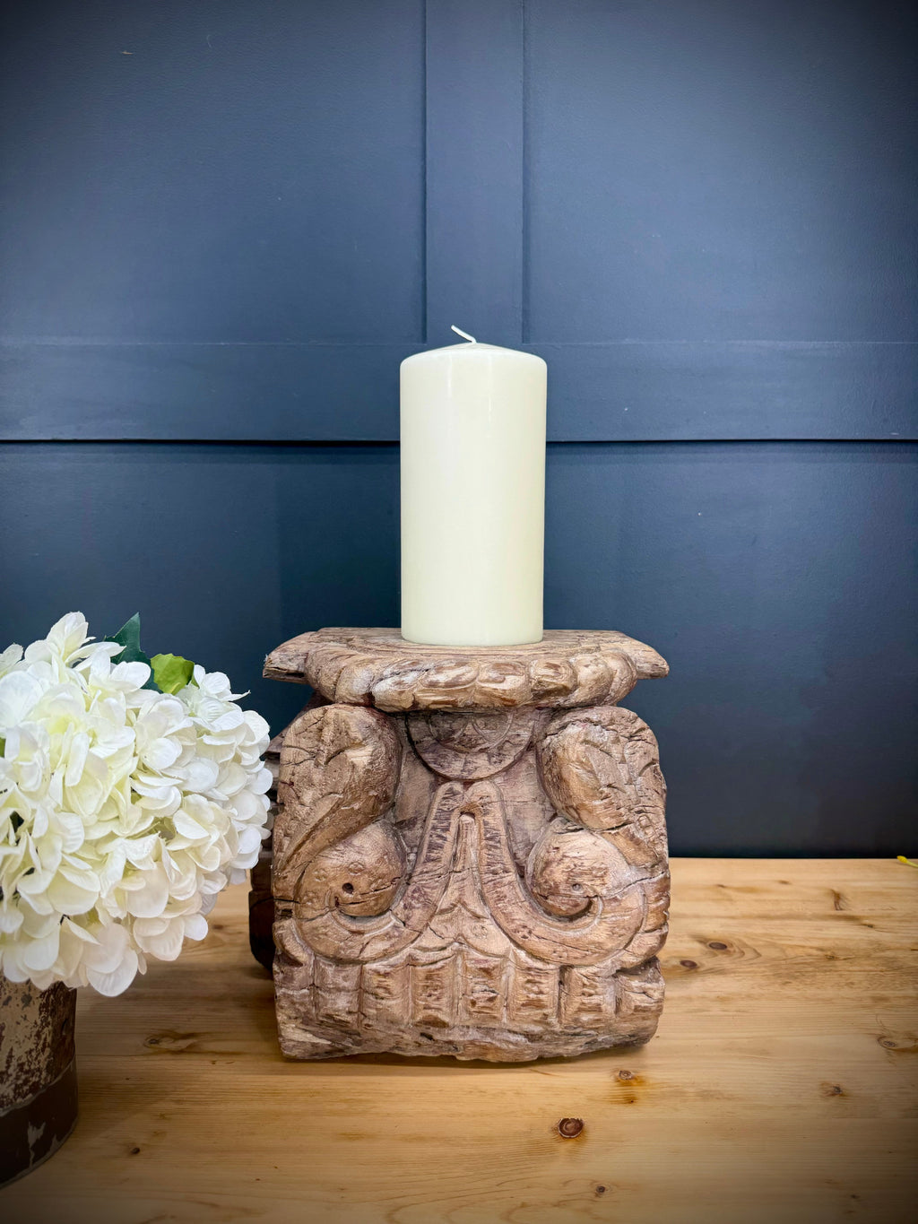 XL Rustic Church Candle Holder in Reclaimed Wood