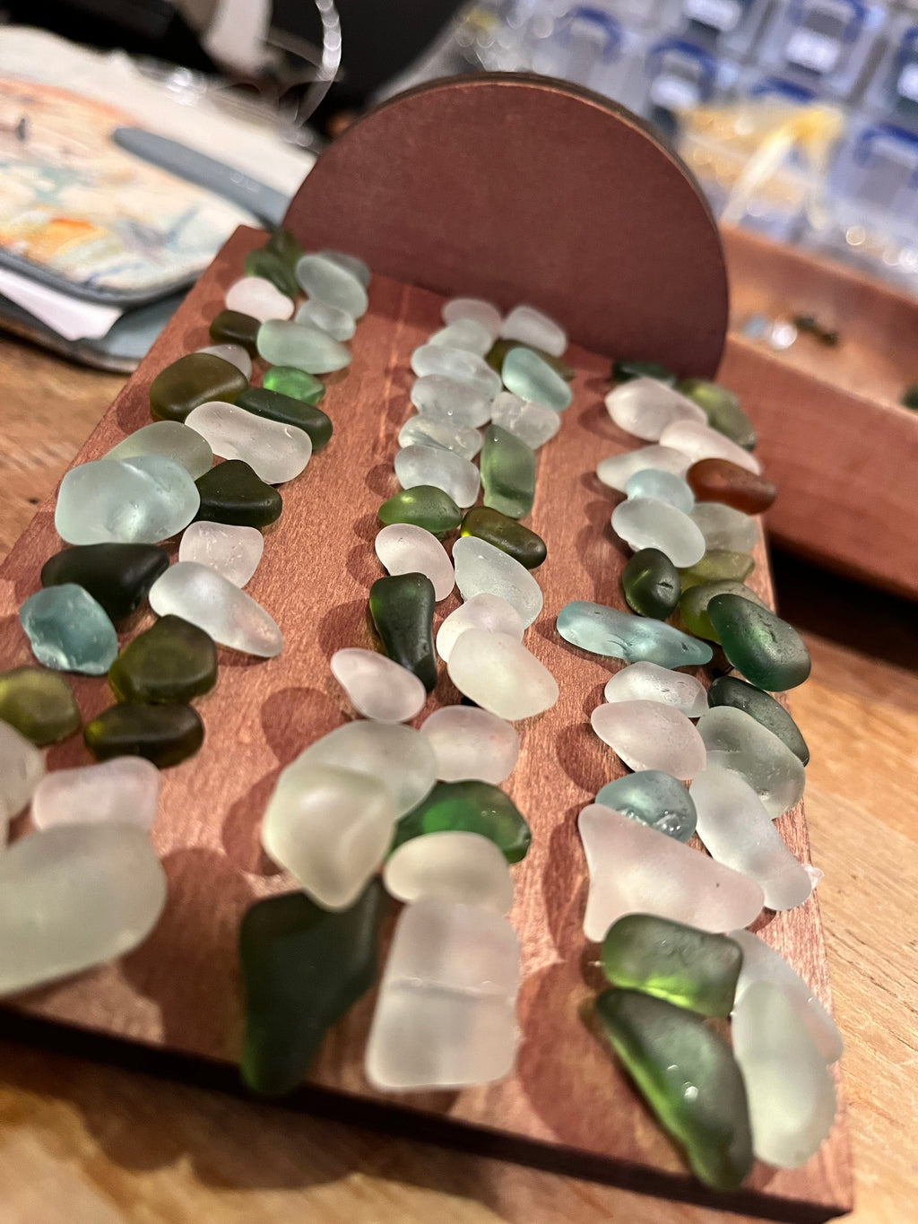 Stainless Steel Seaglass Studs