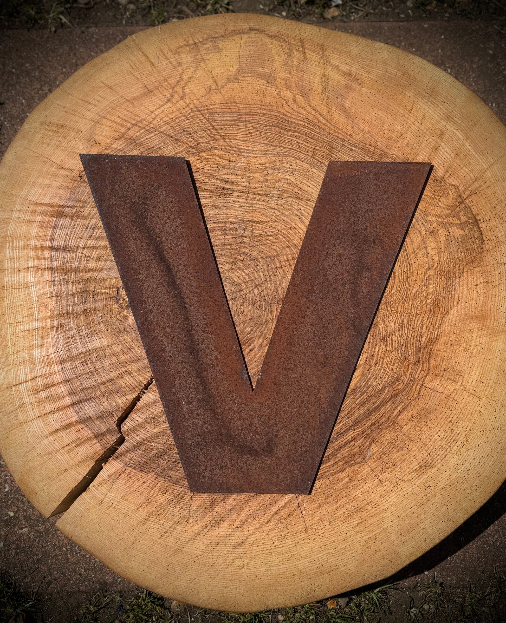 12 Inch Rusty Metal Letters A-Z 0-9