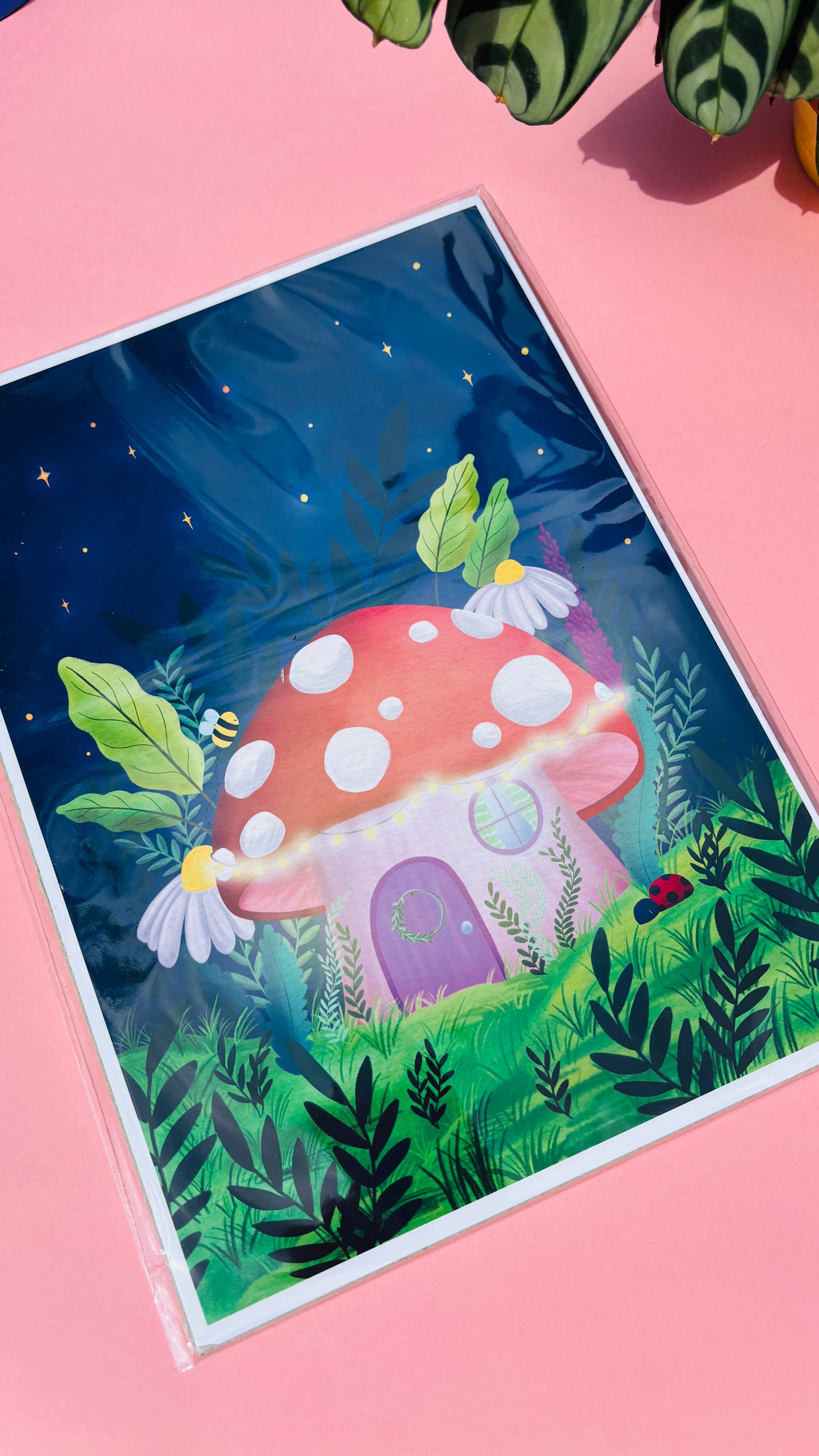 Whimsical Toadstool Art Print Fairycore Wall Art Multiple Sizes