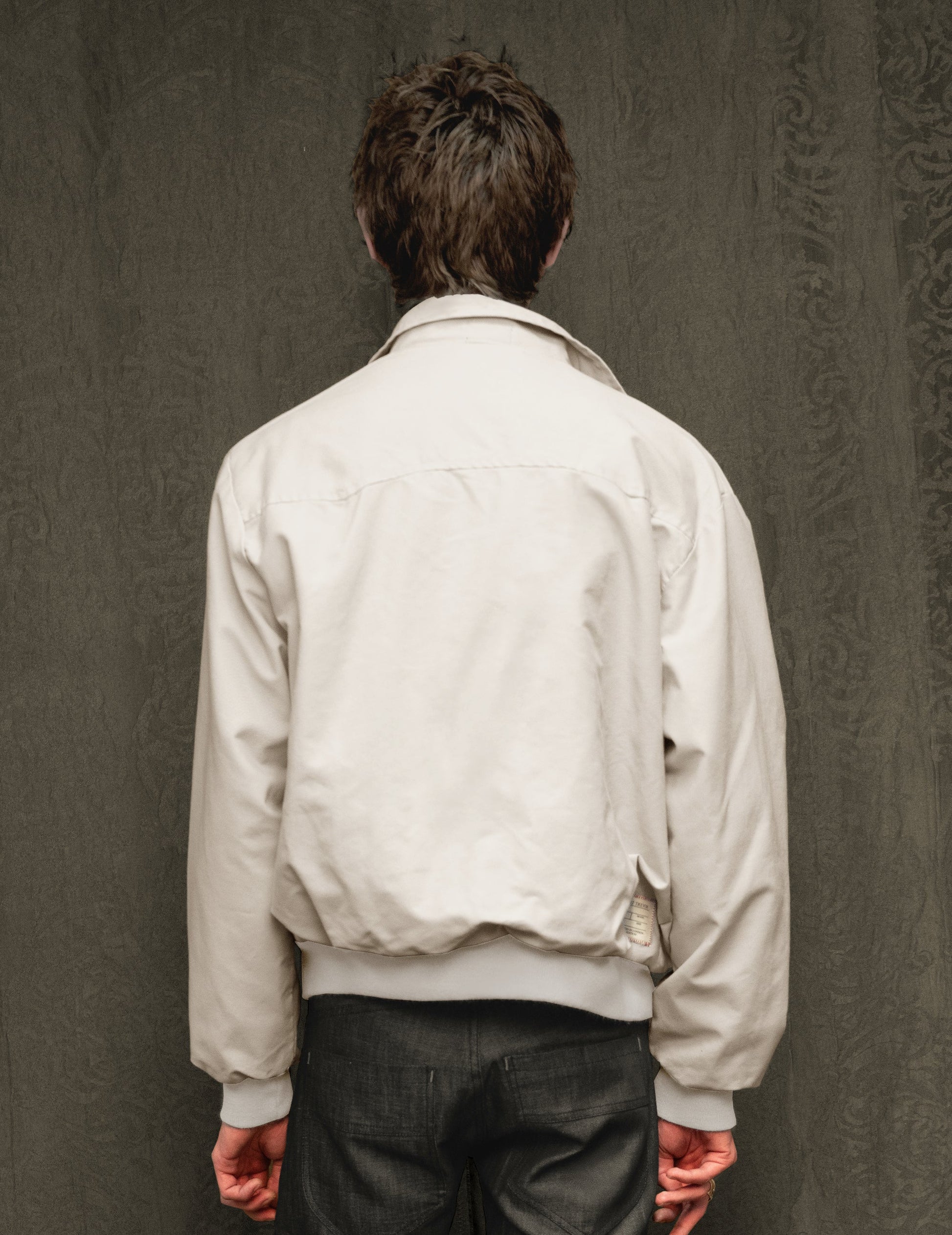 Classic Harrington Jacket in Off White Bone