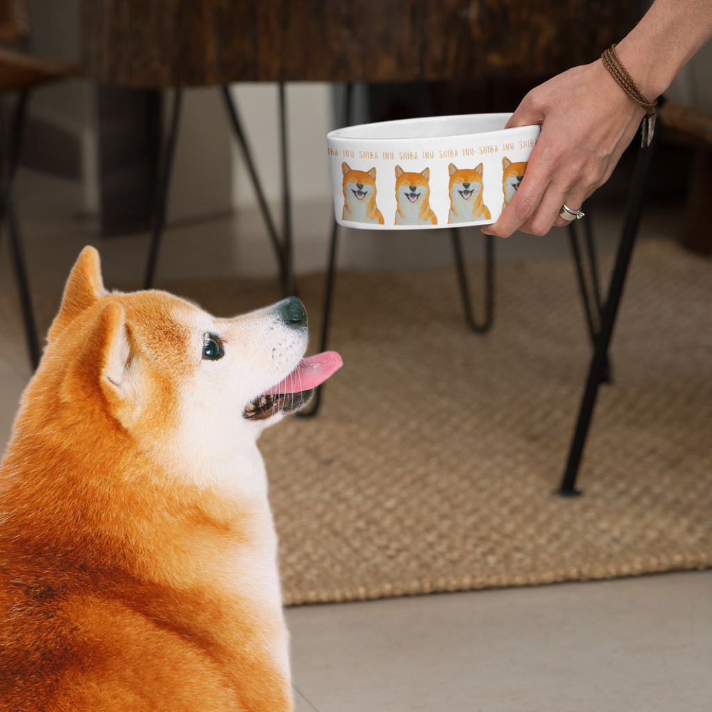 Handcrafted Ceramic Shiba Inu Dog Bowl