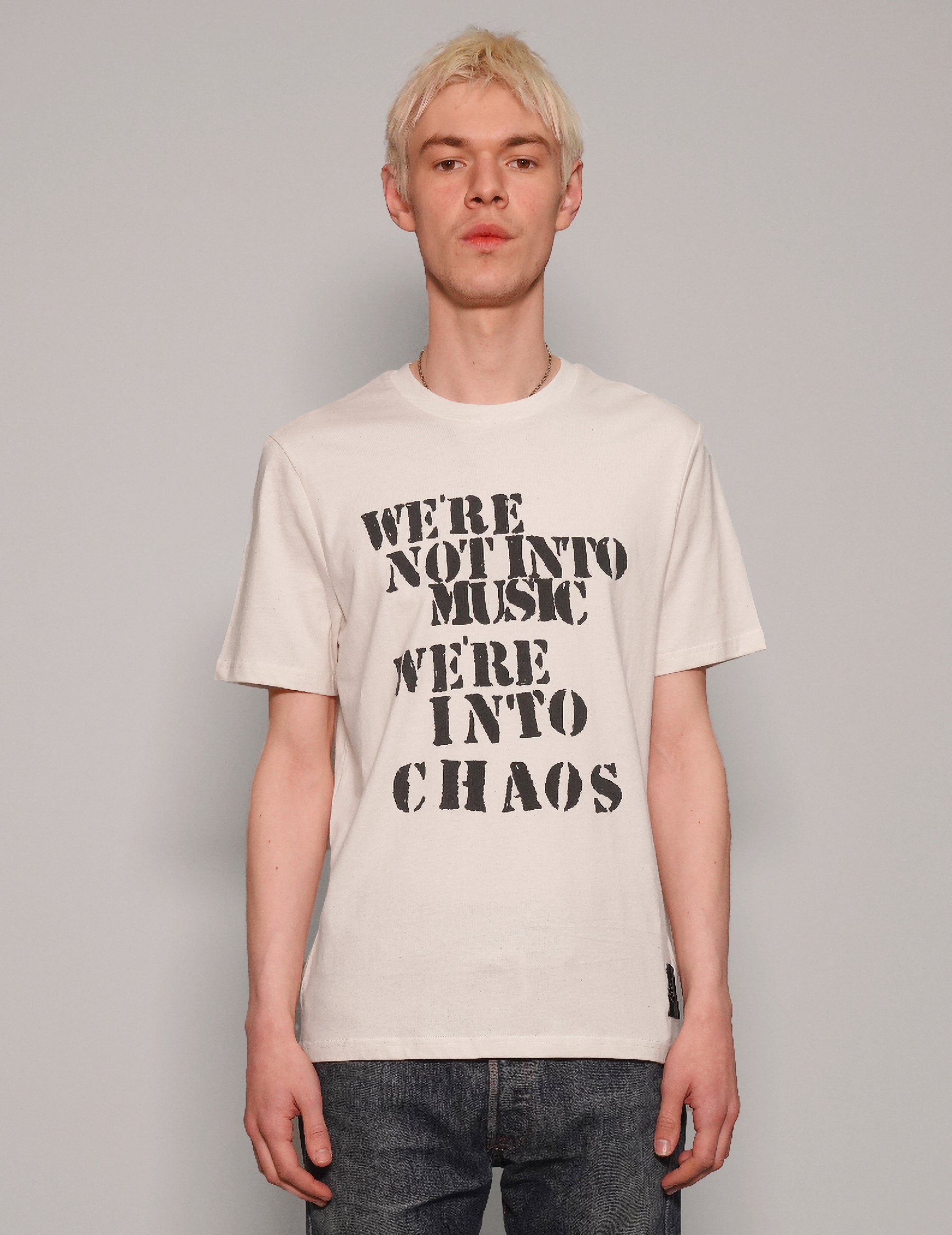 We're Into Chaos T-Shirt in Ecru