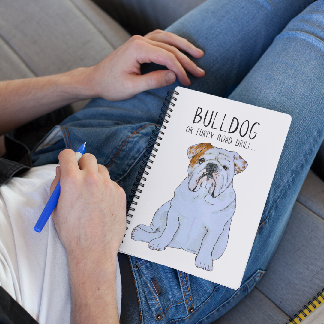 Bulldog Notebook A5 Fabric Covered
