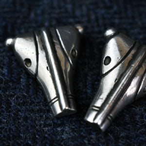 Bear Headed Brooch - Pair
