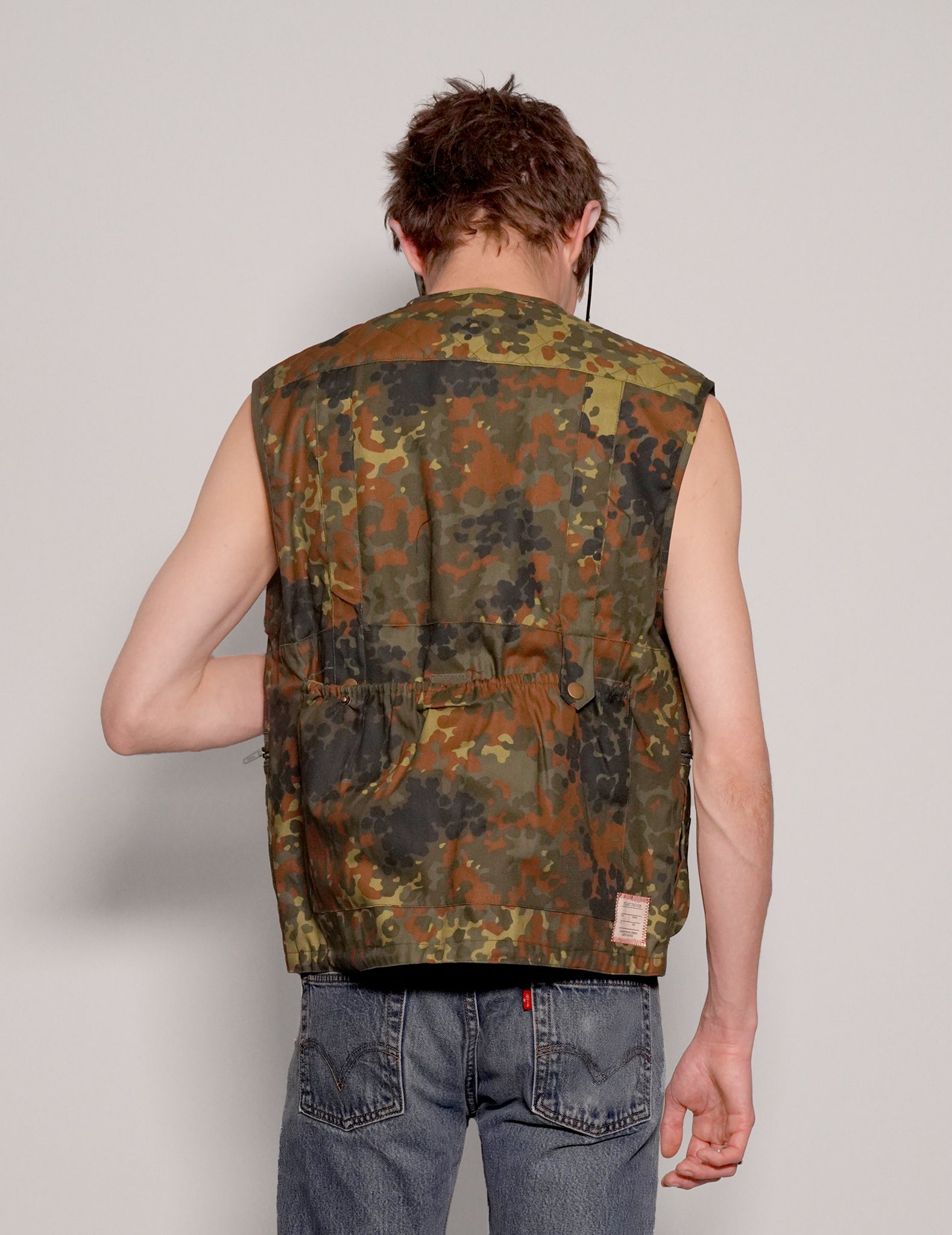 Vintage Tactical Gilet Jacket in Flecktarn Camo