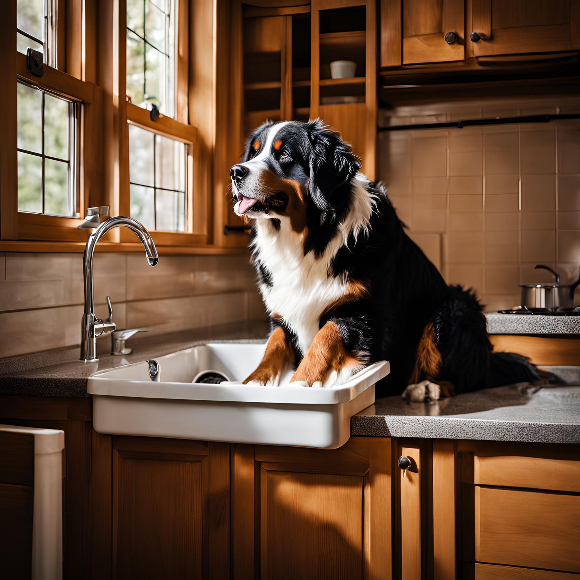 Bernese Mountain Dog Tea Towel
