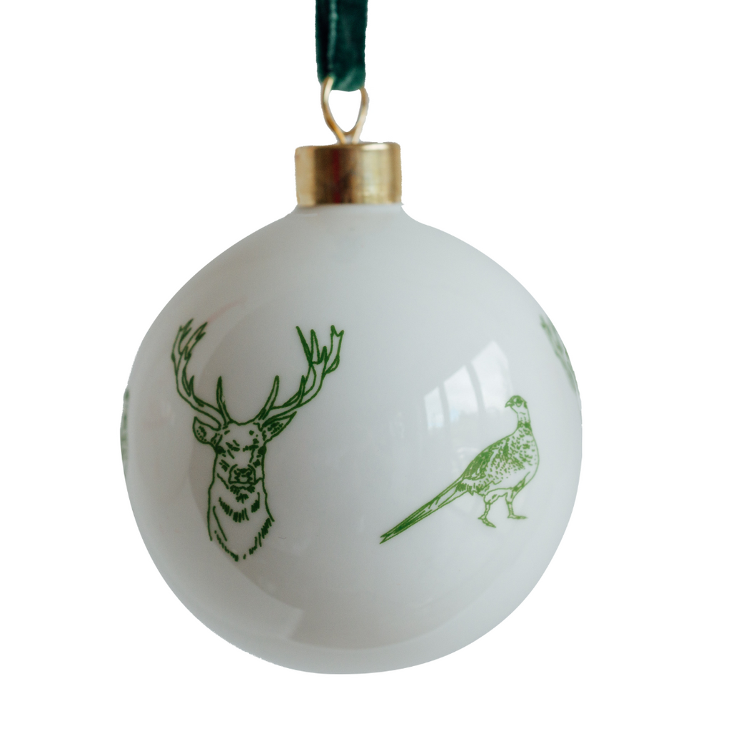 The Cotswolds Stag and Pheasant Bauble