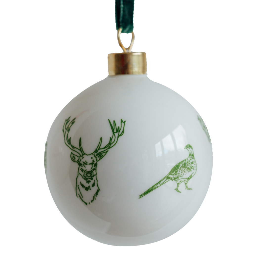 The Cotswolds Stag and Pheasant Bauble