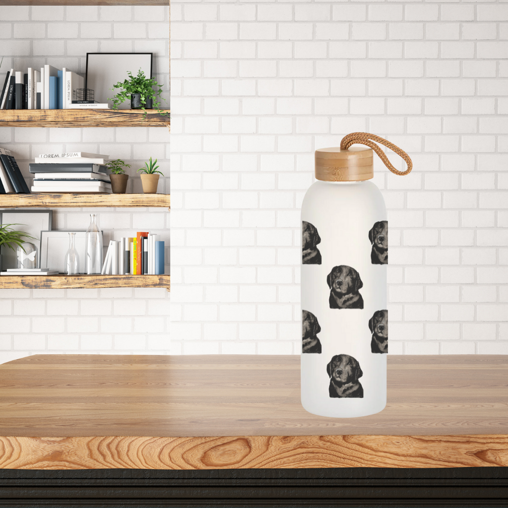 Stay Pawsitively Hydrated Glass Water Bottle